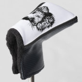 Hondenkopschets golfheadcover (3/4 voorkant)