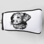 Hondenkopschets golfheadcover (Voorkant)