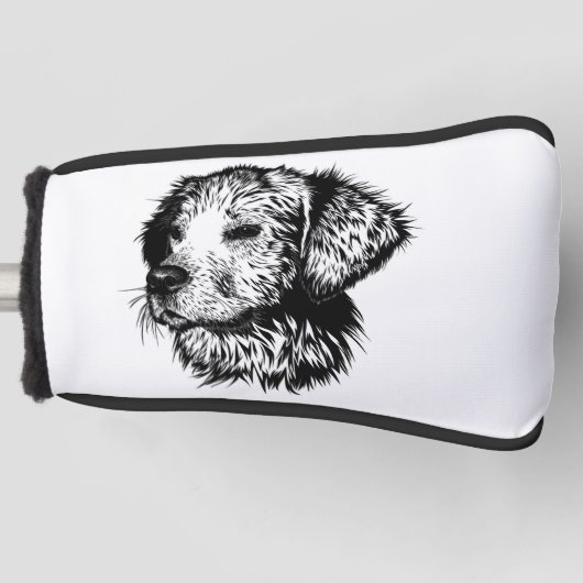 Hondenkopschets golfheadcover (Voorkant)