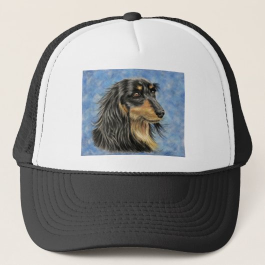 Hondenkunst - langharige teckel Art Marcus Trucker Pet (Voorkant)