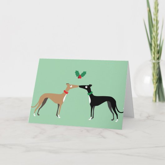 Hondenkus Feestdagen Kaart (Voorkant)