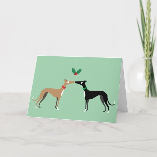 Hondenkus Feestdagen Kaart (Voorkant)