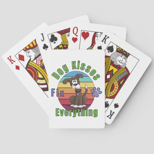 Hondenkussen lossen alles op pokerkaarten (Achterkant)