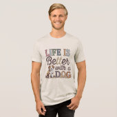 Hondenliefde het leven is beter met een hond Tri-Blend shirt (Voorkant volledig)