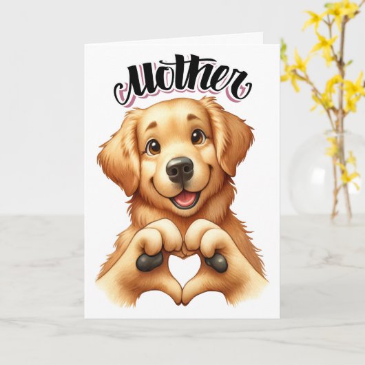 Hondenliefde - Kijk binnenin Kaart (Gele Bloem)