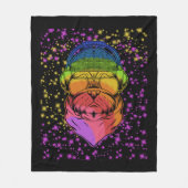 Hondenliefde met Dog Paw Fleece Deken (Voorkant)