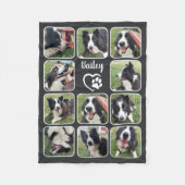 Hondenliefhebber 11 Fotocollage Aangepaste kleur Fleece Deken (Voorkant)