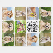 Hondenliefhebber 11 Fotocollage Beste vriend heeft Fleece Deken (Voorkant (Horizontaal))