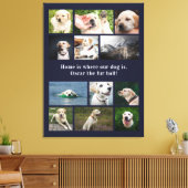 Hondenliefhebber 12 foto's Thuis is waar onze hond Canvas Afdruk (Insitu (Woonkamer))