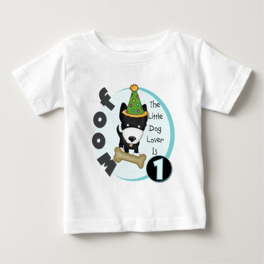 hondenliefhebber 1e verjaardag T-shirts en geschen (Voorkant)