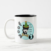 Hondenliefhebber 2e Verjaardag Tshirts en geschenk Tweekleurige Koffiemok (Links)