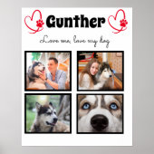 Hondenliefhebber 4 op foto aangepast collage poster (Voorkant)