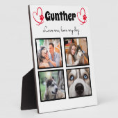 Hondenliefhebber 4 op maat gesneden collage tablet fotoplaat (Zijkant)