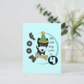 Hondenliefhebber 4e T-shirts ter gelegenheid van d Briefkaart (Staand voorkant)