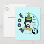 Hondenliefhebber 4e T-shirts ter gelegenheid van d Briefkaart (Voorkant / Achterkant)