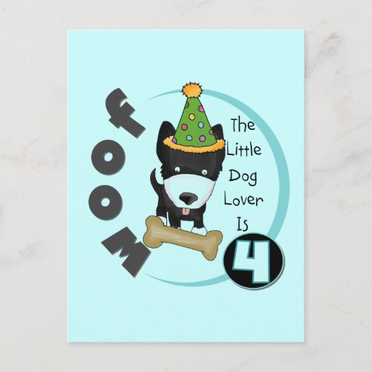 Hondenliefhebber 4e T-shirts ter gelegenheid van d Briefkaart (Voorkant)