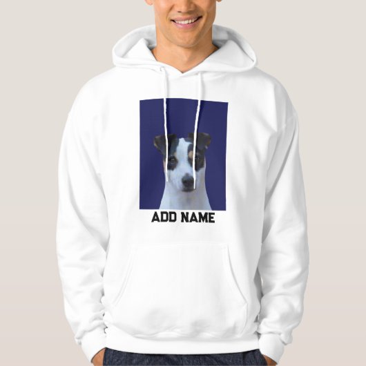 Hondenliefhebber aangepaste foto en naam gepersona hoodie (Voorkant)