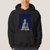 Hondenliefhebber aangepaste foto en naam gepersona hoodie (Voorkant)