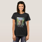 Hondenliefhebber aangepaste foto en naam gepersona t-shirt (Voorkant volledig)