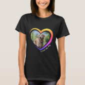 Hondenliefhebber aangepaste foto en naam gepersona t-shirt (Voorkant)