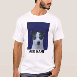 Hondenliefhebber aangepaste foto en naam gepersona t-shirt