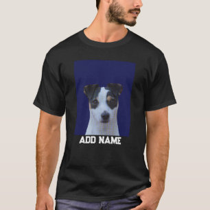 Hondenliefhebber aangepaste foto en naam gepersona t-shirt
