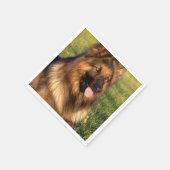 Hondenliefhebber aangepaste gepersonaliseerde huis servet (Hoek)