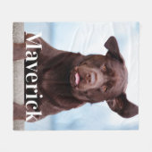 Hondenliefhebber - Aangepaste labrador Retriever F Fleece Deken (Voorkant (Horizontaal))