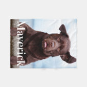 Hondenliefhebber Aangepaste labrador Retriever fot Fleece Deken (Voorkant (Horizontaal))