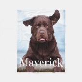 Hondenliefhebber Aangepaste labrador Retriever fot Fleece Deken (Voorkant)