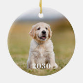 Hondenliefhebber Aangepaste Moderne Eenvoudige Pet Keramisch Ornament (Achterkant)