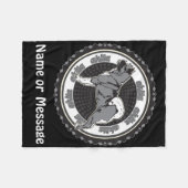 Hondenliefhebber Achternaam Akita / Bericht Fleece Deken (Voorkant (Horizontaal))