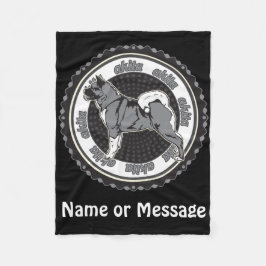 Hondenliefhebber Achternaam Akita / Bericht Fleece Deken