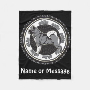 Hondenliefhebber Achternaam Akita / Bericht Fleece Deken