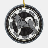 Hondenliefhebber Akita Keramisch Ornament (Voorkant)