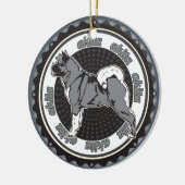 Hondenliefhebber Akita Keramisch Ornament (Links)