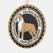 Hondenliefhebber American Staffordshire Terrier Keramisch Ornament (Links)
