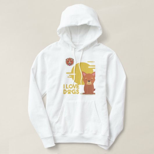 Hondenliefhebber Art Schattige Design Hoodie (Design voorkant)
