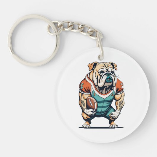 Hondenliefhebber Basketballer Sleutelhanger (Voorkant)