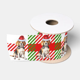 Hondenliefhebber Beagle Red Green Plaid Christmas Satijnen Lint
