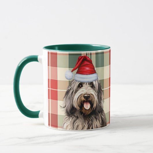 Hondenliefhebber Bergamasco Holiday Plaid Mok (Links)