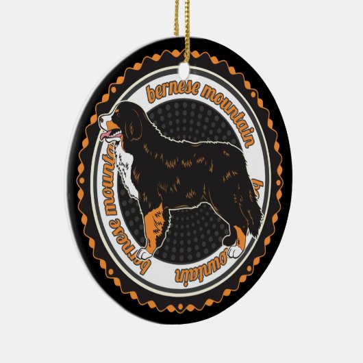 Hondenliefhebber Bernese Mountain Dog Keramisch Ornament (Rechts)
