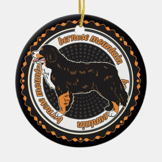 Hondenliefhebber Bernese Mountain Dog Keramisch Ornament (Voorkant)