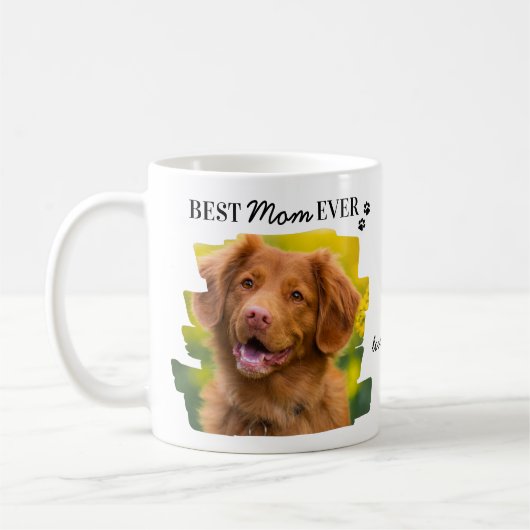 Hondenliefhebber Beste mam ooit Persoonlijke foto  Koffiemok (Links)