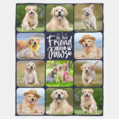 Hondenliefhebber Beste Vriend Custom 11 Pet Foto C Fleece Deken (Voorkant)