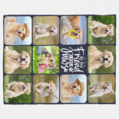 Hondenliefhebber Beste Vriend Custom 11 Pet Foto C Fleece Deken (Voorkant (Horizontaal))