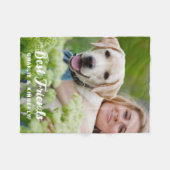 Hondenliefhebber Beste Vrienden Gepersonaliseerd P Fleece Deken (Voorkant (Horizontaal))