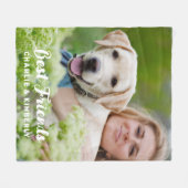 Hondenliefhebber beste vrienden gepersonaliseerde  fleece deken (Voorkant (Horizontaal))