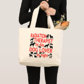 Hondenliefhebber bestralingstherapeut grote tote bag (Voorkant (product))