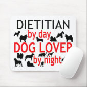 Hondenliefhebber bij diëtist muismat (Met muis)